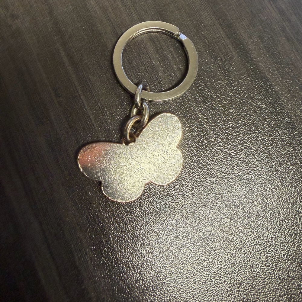 Coach Butterfly Keychain in Cream and Gold - Picture 2 of 3